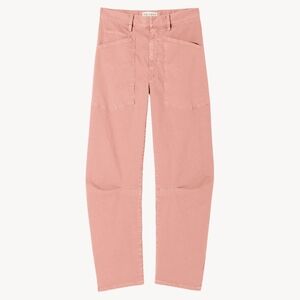 Nili Lotan Shon Pant Carbon Bow Leg Carpenter 4 pink Barrel